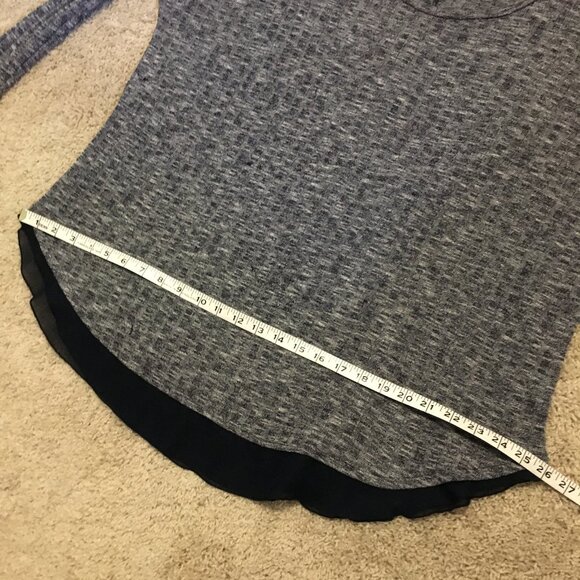 Canadian Made Navy and White Heathered Ribbed Bilayer Box Pleat Shirt - Picture 14 of 16